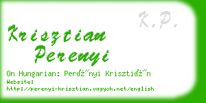 krisztian perenyi business card